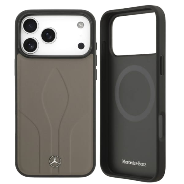 Etui Mercedes Leather The Move MagSafe   do iPhone 17 Pro Max taupe