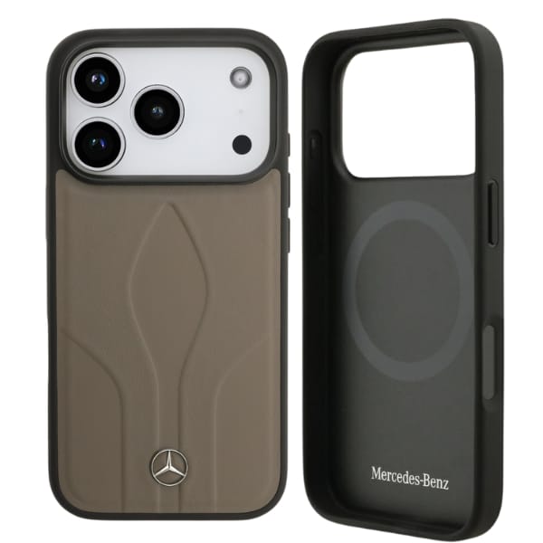 Etui Mercedes Leather The Move MagSafe   do iPhone 17 Pro taupe