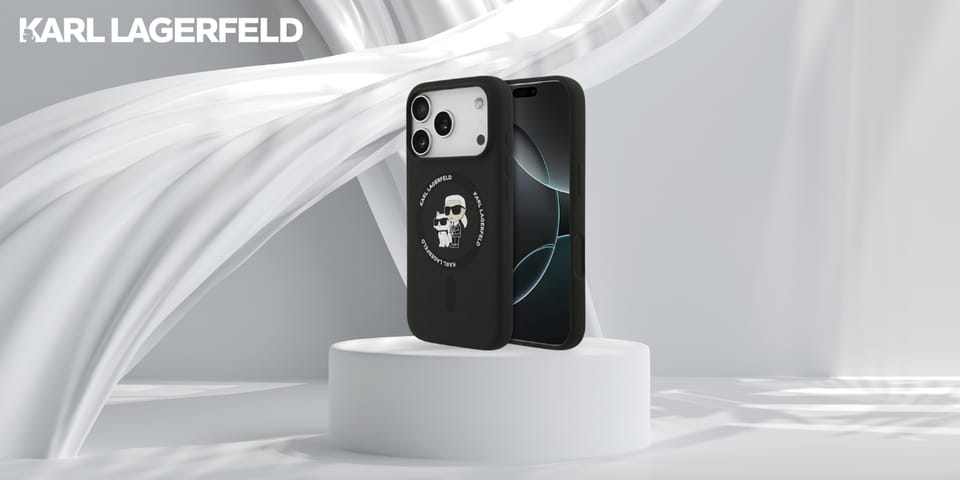 Etui Karl Lagerfeld Silicone             Karl&Choupette Ring MagSafe do iPhone 17 Pro czarny