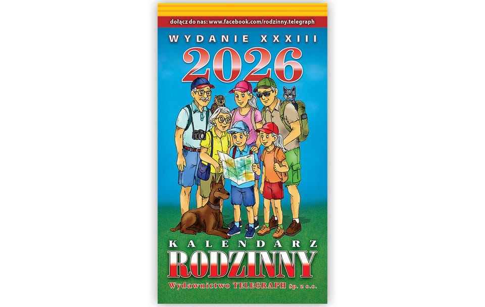 Kalendarz RODZINNY Z1 zdzierak 76x135mm 2026 TELEGRAPH
