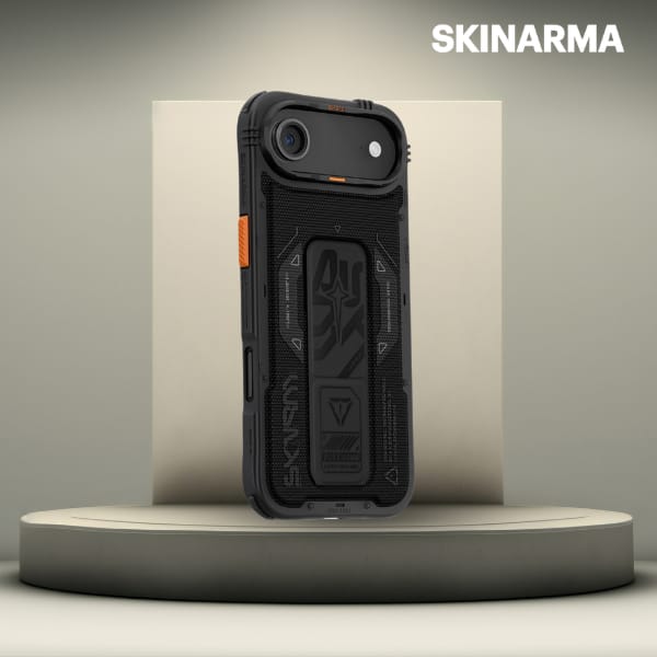 Etui Skinarma Phantom do iPhone Air      Magnetic Charging + Grip Stand czarny