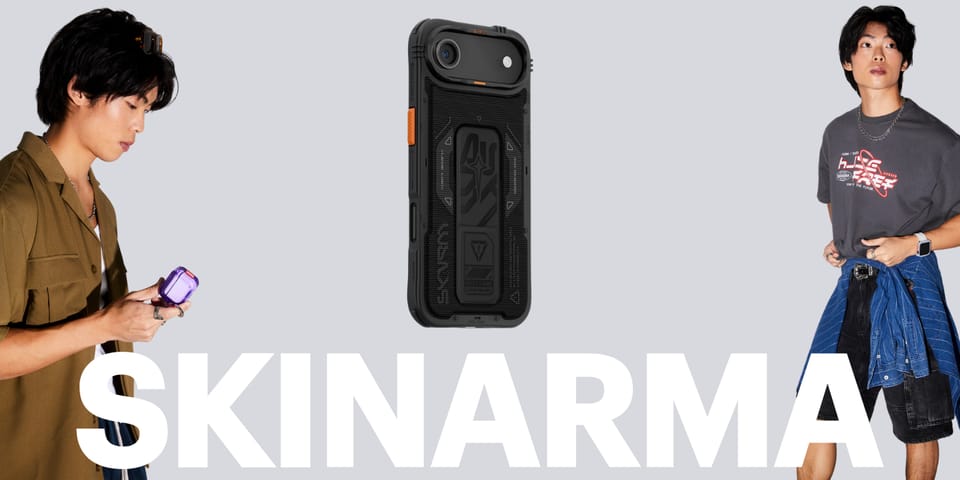 Etui Skinarma Phantom do iPhone Air      Magnetic Charging + Grip Stand czarny