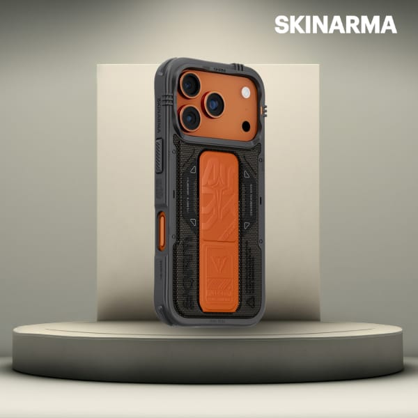Etui Skinarma Phantom do iPhone 17 Pro   Magnetic Charging + Grip Stand oliwkowy