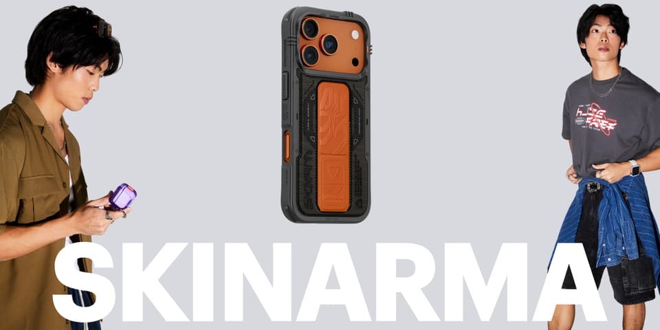 Etui Skinarma Phantom do iPhone 17 Pro   Magnetic Charging + Grip Stand oliwkowy
