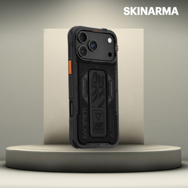 Etui Skinarma Phantom do iPhone 17 Pro   Max Magnetic Charging + Grip Stand czarny
