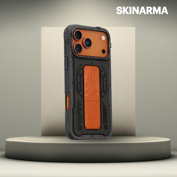 Etui Skinarma Phantom do iPhone 17 Pro   Max Magnetic Charging + Grip Stand oliwkowy