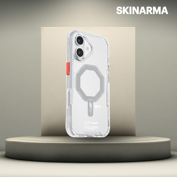 Etui Skinarma Saido do iPhone 17         Magnetic Charging przezroczysty