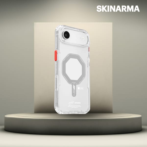 Etui Skinarma Saido do iPhone Air        Magnetic Charging przezroczysty