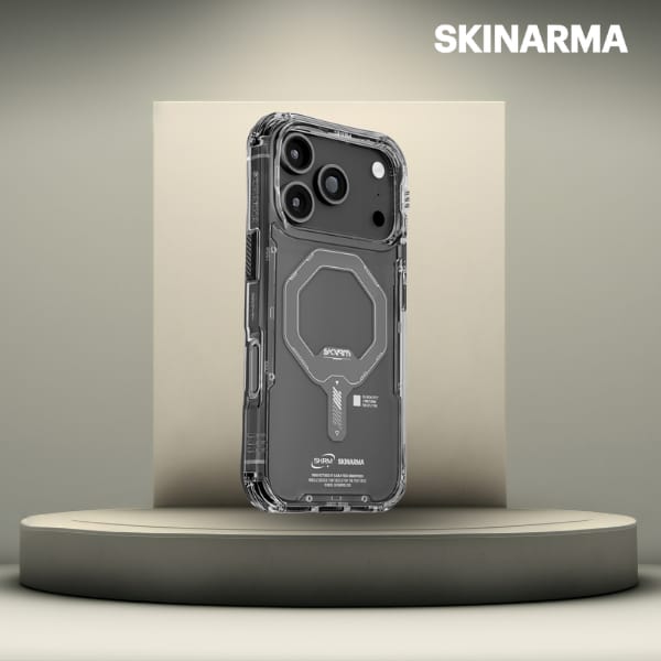 Etui Skinarma Saido do iPhone 17 Pro     Magnetic Charging grafitowy