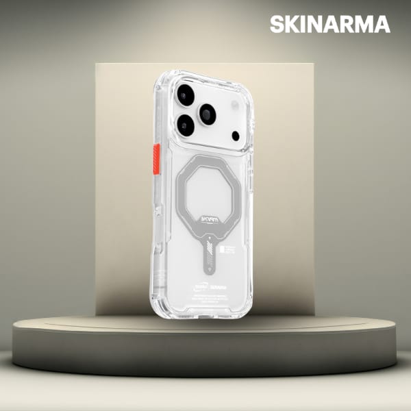Etui Skinarma Saido do iPhone 17 Pro     Magnetic Charging przezroczysty