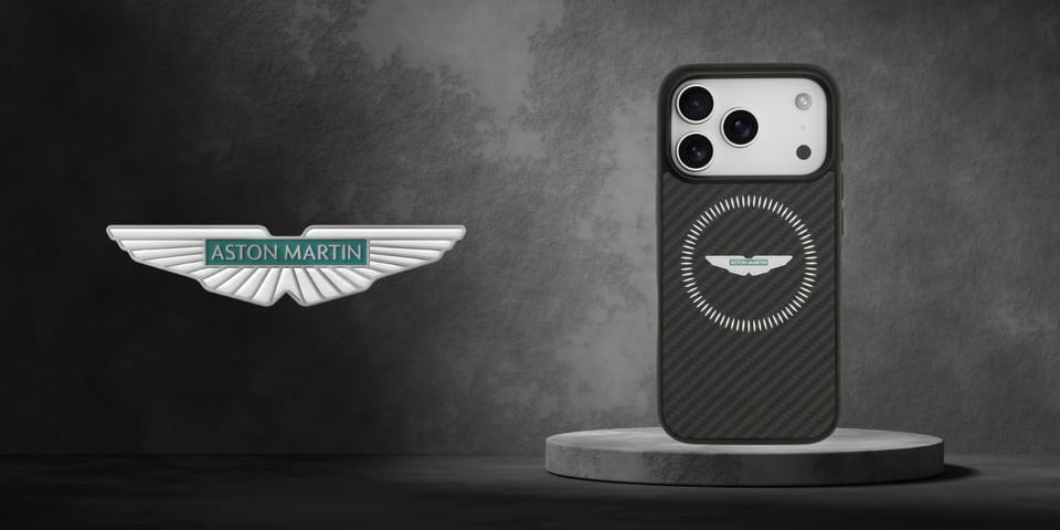 Etui Aston Martin HC Kevlar Counter      Design MagSafe do iPhone 17 Pro czarny