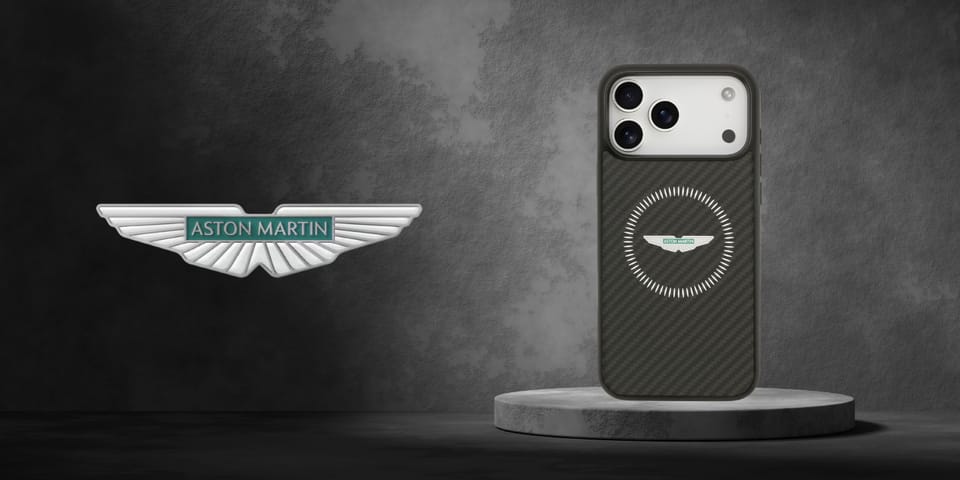 Etui Aston Martin HC Kevlar Counter      Design MagSafe do iPhone 17 Pro Max czarny