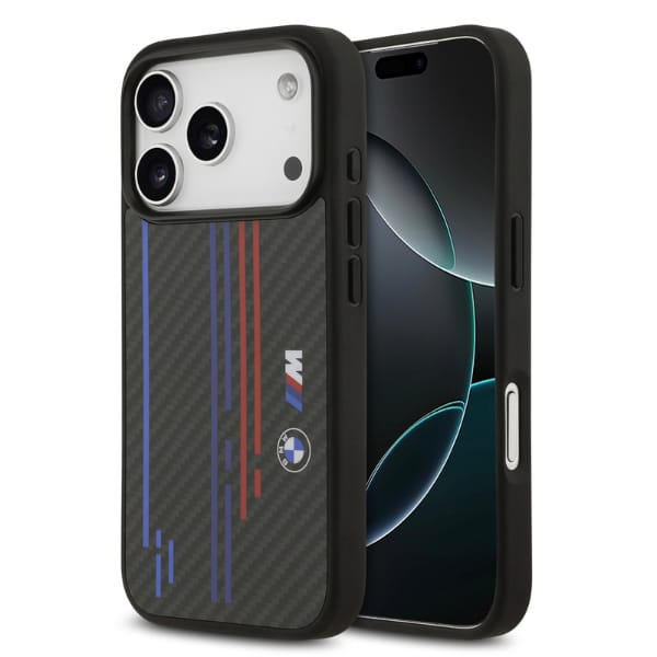 Etui BMW M Kevlar Lines & Logo MagSafe   do iPhone 17 Pro czarny
