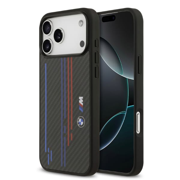 Etui BMW M Kevlar Lines & Logo MagSafe   do iPhone 17 Pro Max czarny
