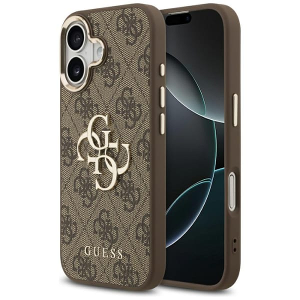 Etui Guess 4G Big 4G Classic Logo do     iPhone 17 brązowy złoty