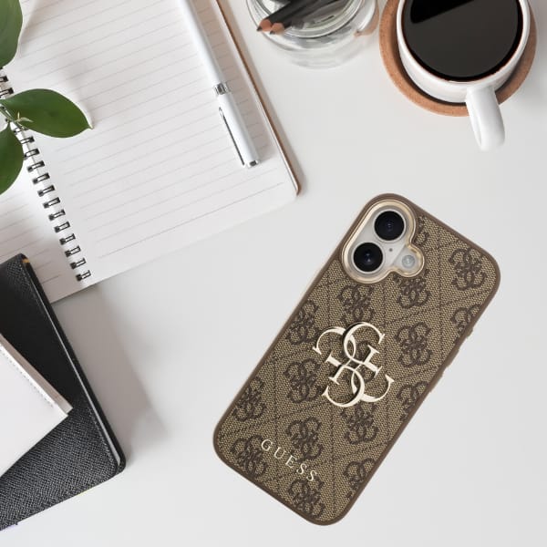 Etui Guess 4G Big 4G Classic Logo do     iPhone 17 brązowy złoty