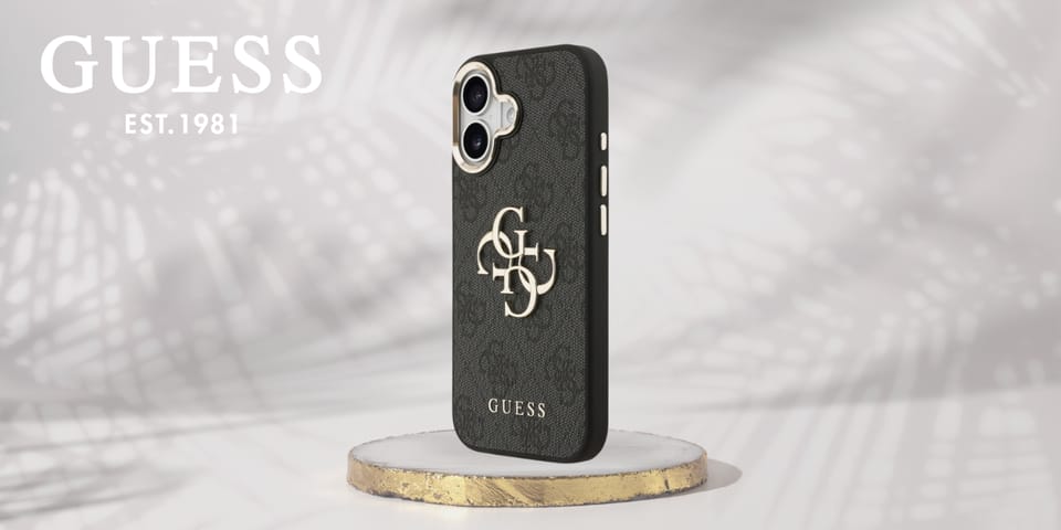 Etui Guess 4G Big 4G Classic Logo do     iPhone 17 czarny złoty
