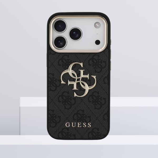 Etui Guess 4G Big 4G Classic Logo do     iPhone 17 Pro czarny złoty
