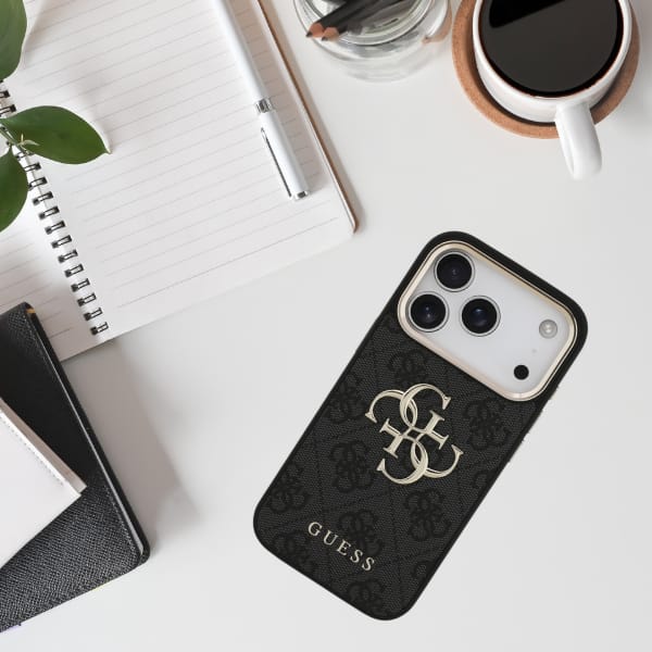 Etui Guess 4G Big 4G Classic Logo do     iPhone 17 Pro czarny złoty