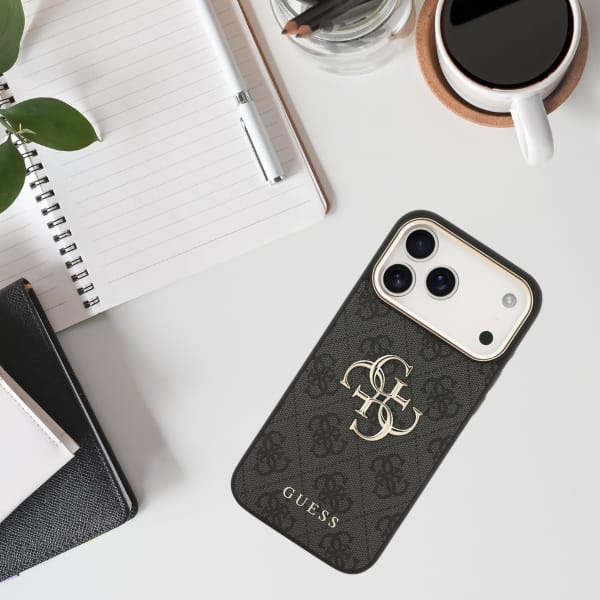 Etui Guess 4G Big 4G Classic Logo do     iPhone 17 Pro Max czarny złoty