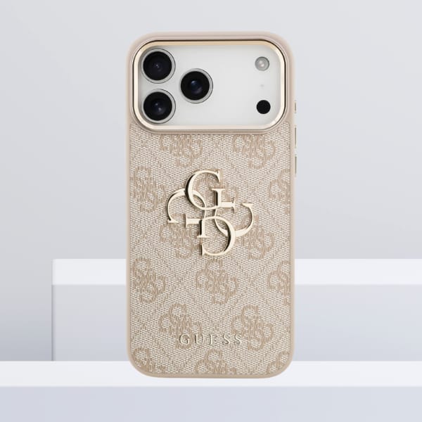 Etui Guess 4G Big 4G Classic Logo do     iPhone 17 Pro Max różowy złoty