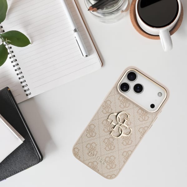 Etui Guess 4G Big 4G Classic Logo do     iPhone 17 Pro Max różowy złoty