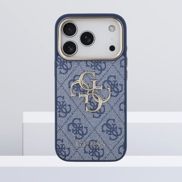 Etui Guess 4G Big 4G Classic Logo do     iPhone 17 Pro niebieski złoty