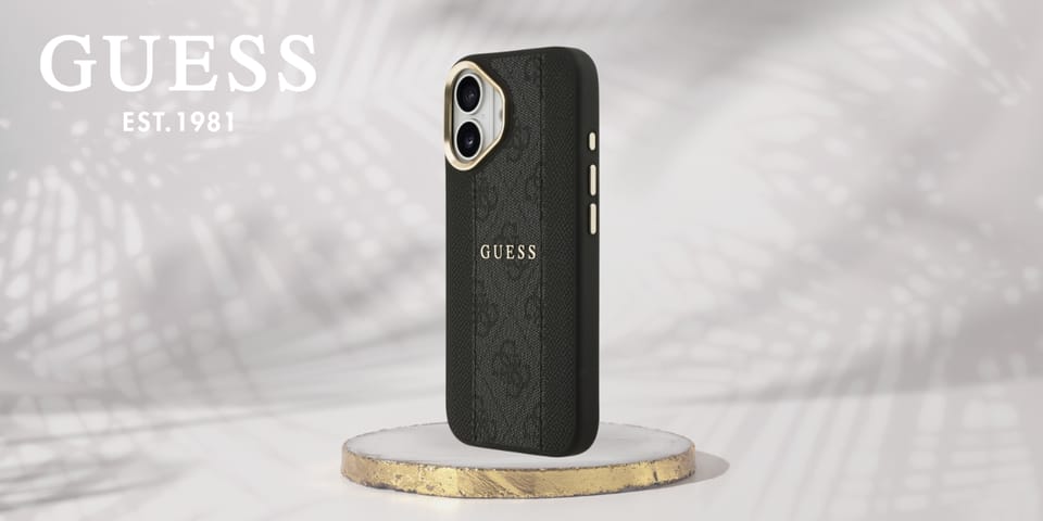 Etui Guess 4G Stripe MagSafe do iPhone   17 czarny