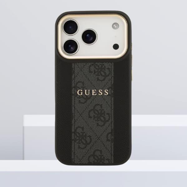 Etui Guess 4G Stripe MagSafe do iPhone   17 Pro czarny
