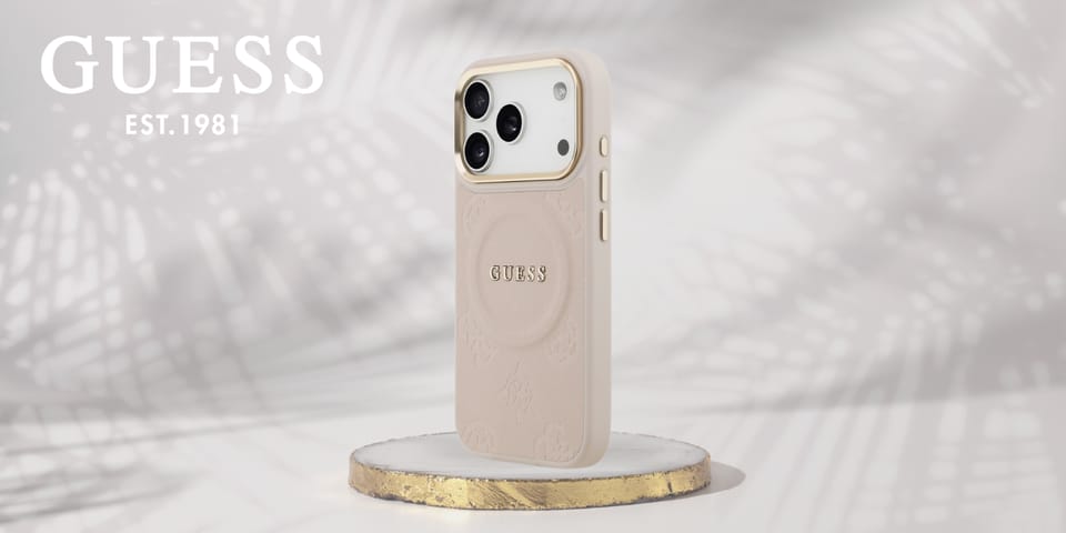 Etui Guess Peony Hot Stamp MagSafe do    iPhone 17 Pro różowy