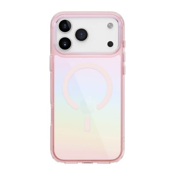 Etui UNIQ Iridescia do iPhone 17 Pro Max Magclick Charging pink prism