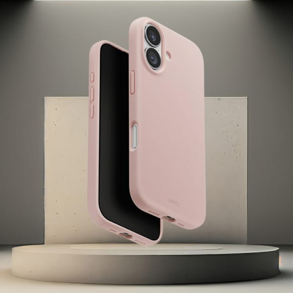 Etui UNIQ Lino do iPhone 17 Magclick     Charging różowy