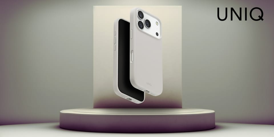 Etui UNIQ Lino do iPhone 17 Pro Magclick Charging jasno szary