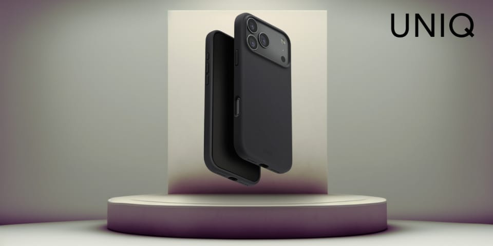 Etui UNIQ Lino do iPhone 17 Pro Magclick Charging szary