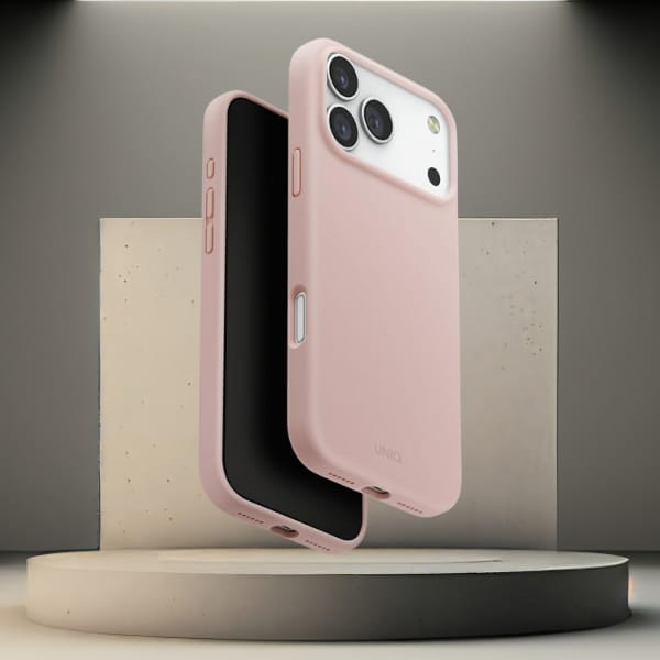 Etui UNIQ Lino do iPhone 17 Pro Max      Magclick Charging różowy