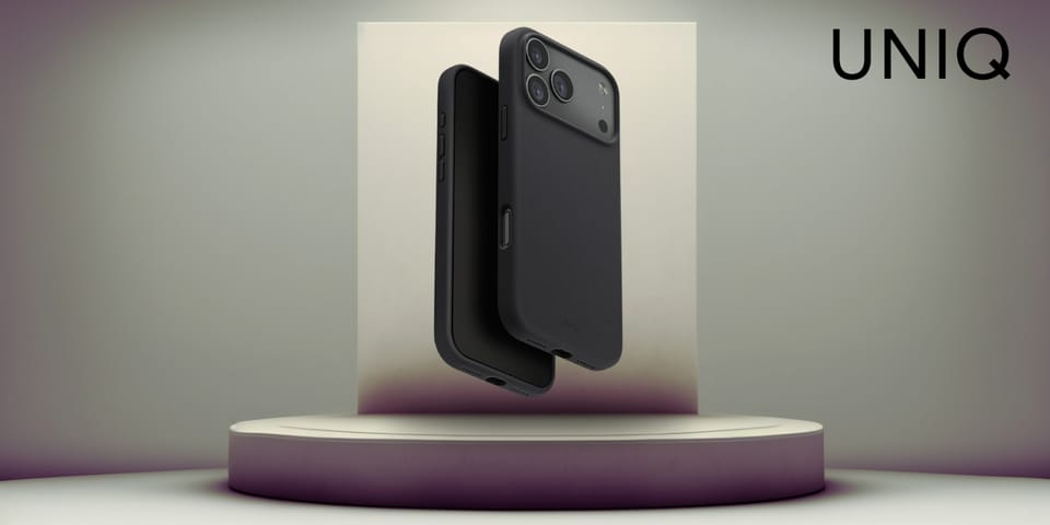 Etui UNIQ Lino do iPhone 17 Pro Max      Magclick Charging szary