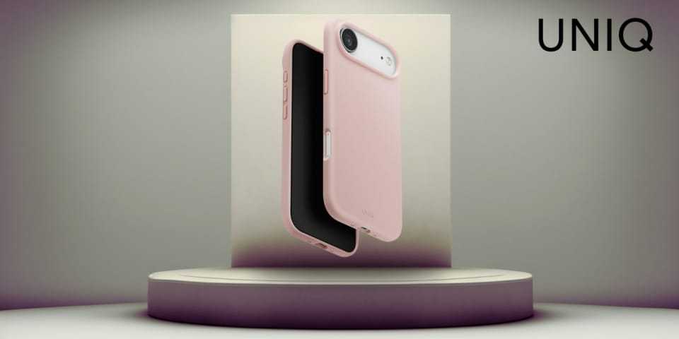Etui UNIQ Lino do iPhone Air Magclick    Charging różowy