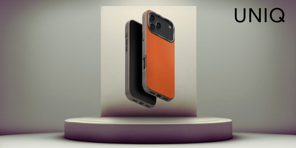 Etui UNIQ Lyden DS do iPhone 17 Pro      Magclick Charging pomarańczowo/szary