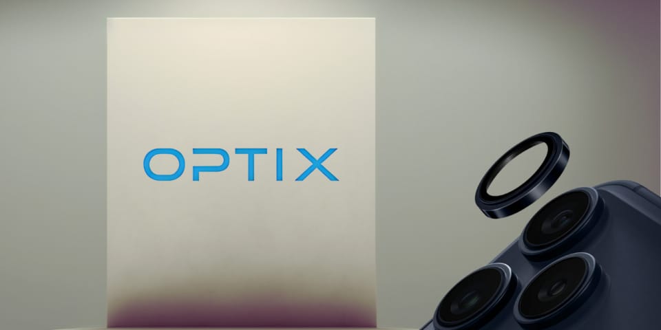 Szkło na obiektyw aparatu UNIQ Optix     Prime Camera Lens Protector do iPhone 17 Pro / 17 Pro Max / 15 Pro / 15 Pro Max z aplikatorem granatowy