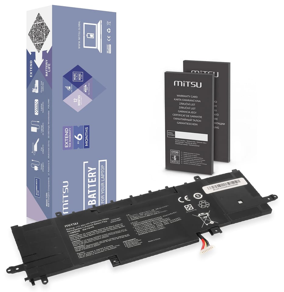Bateria Mitsu do Asus ZenBook 13 14 UX334, UX434, UX463