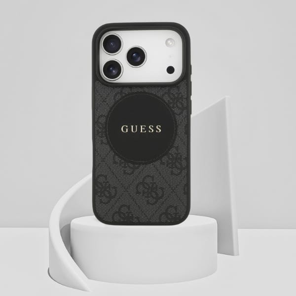 Etui Guess 4G Circle Classic Logo        MagSafe do iPhone 17 Pro czarny