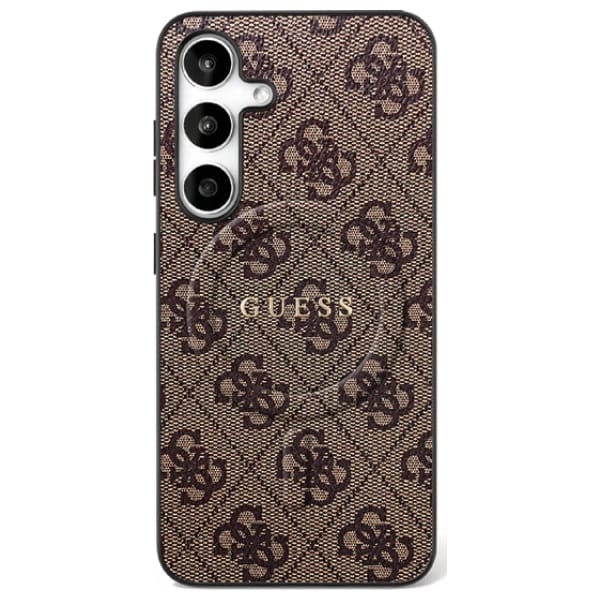 Etui Guess 4G Ring Classic Logo MagSafe  do Samsung Galaxy S25 FE brązowy
