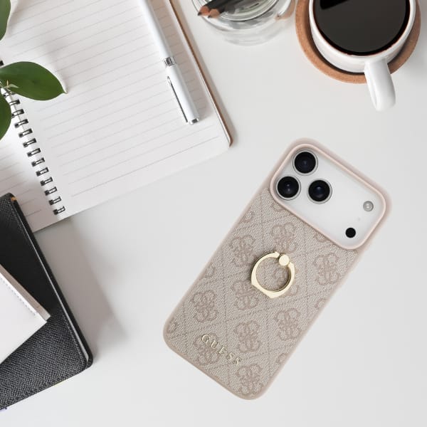 Etui Guess 4G Ring Stand do iPhone 17    Pro Max różowy