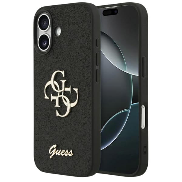 Etui Guess Fixed Glitter Big 4G do       iPhone 17 czarny