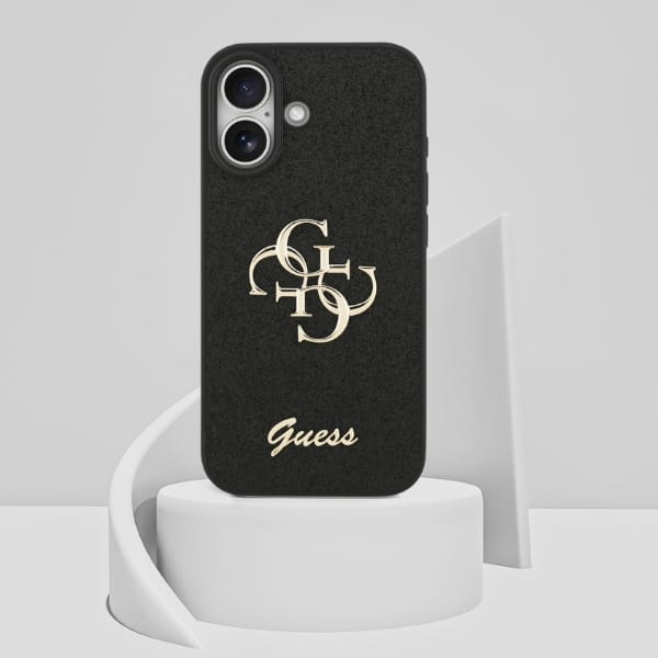 Etui Guess Fixed Glitter Big 4G do       iPhone 17 czarny