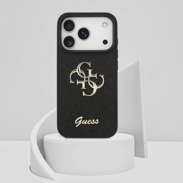 Etui Guess Fixed Glitter Big 4G do       iPhone 17 Pro czarny