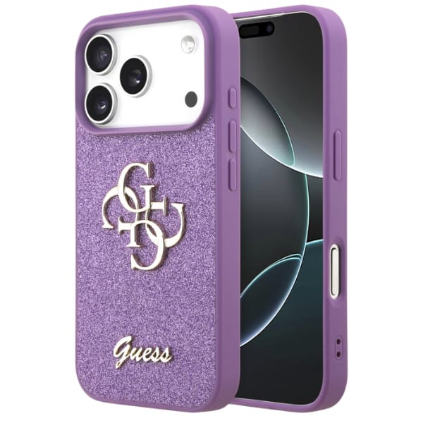 Etui Guess Fixed Glitter Big 4G do       iPhone 17 Pro liliowy