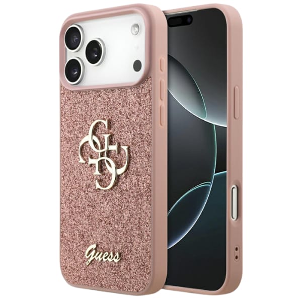 Etui Guess Fixed Glitter Big 4G do       iPhone 17 Pro Max różowy