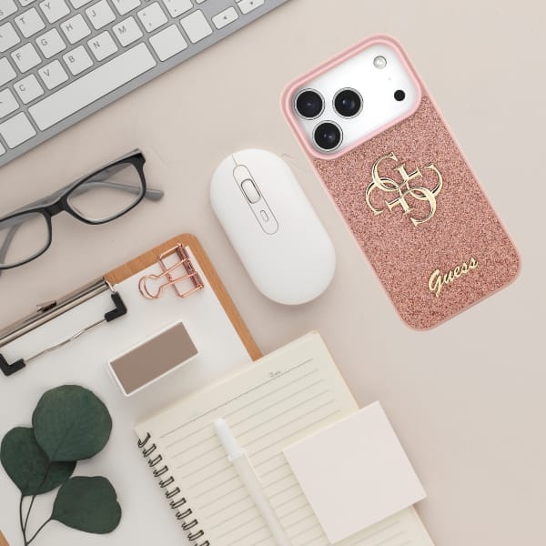 Etui Guess Fixed Glitter Big 4G do       iPhone 17 Pro różowy
