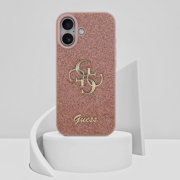Etui Guess Fixed Glitter Big 4G do       iPhone 17 różowy